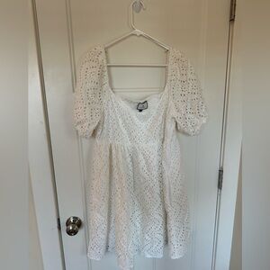 Tuckernuck White Eyelet Mini Dress
